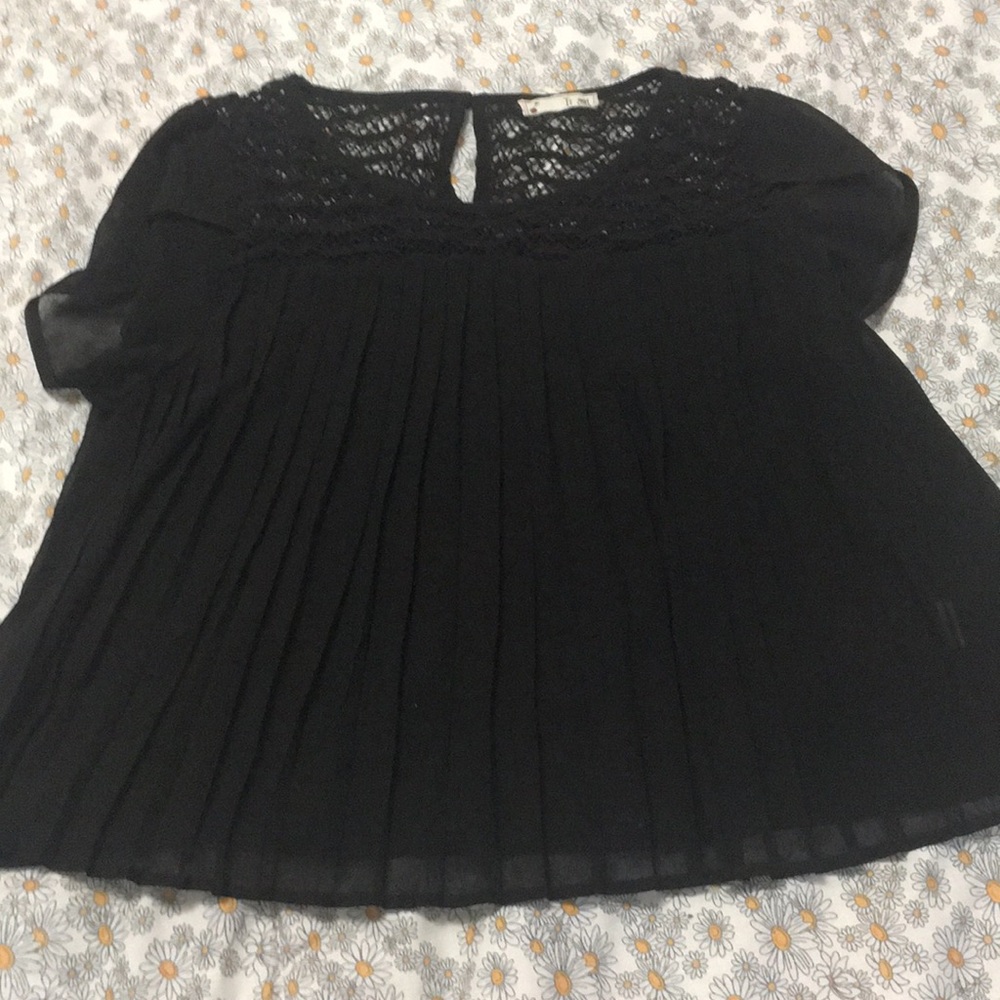 Black see through cute top